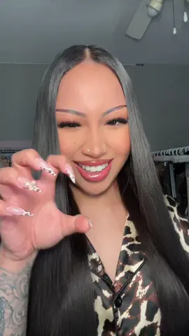 notice the matching nails + hairpins + pyjamas😭 #transition #makeup #grwm 