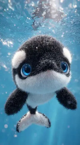 Flauschiger Baby-Orka springt fröhlich durch das Meer 🌊🐋 So viel Lebensfreude! 💙 #cute #cuteanimal #orca #meer #wildlife #naturelovers