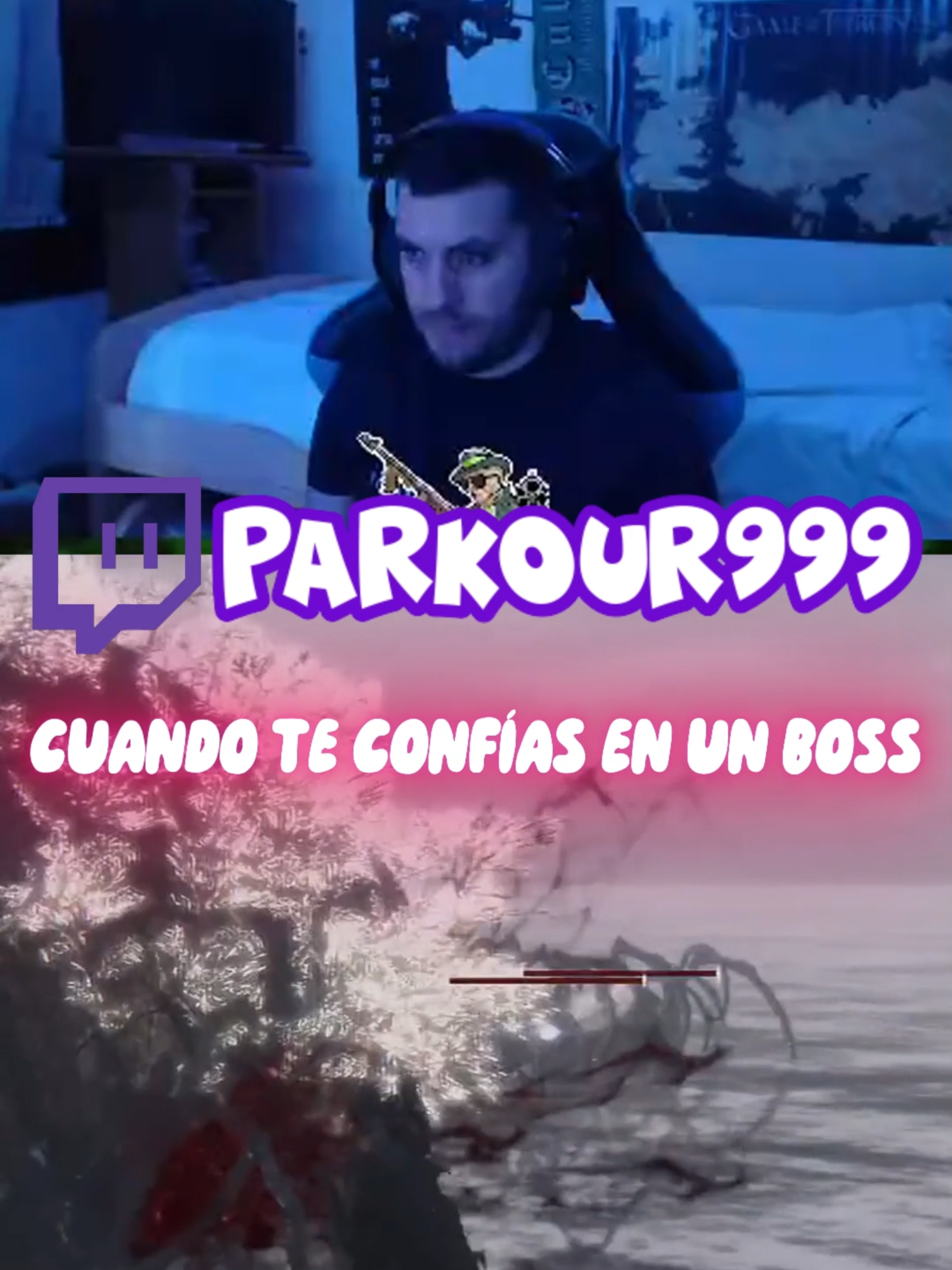 CUANDO TE CONFÍAS EN UN BOSS #parkour999 #twitch #bloodborne #funnytiktok #bossfight