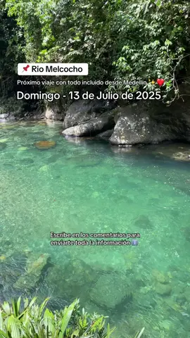 Viaje al Río Melcocho con todo incluido desde Medellín. Acompáñanos el próximo 13 de Julio a visitar uno de los ríos más cristalinos de Colombia 🇨🇴  🌊 Transporte desde Medellín, Almuerzo, Guías Locales, Cascadas, Río, y mucha aventura! Info: Link en bio 📞 3124715787 #viajes #quehacerenmedellin #medellin #turismo #rio #riocristalino #colombia🇨🇴 