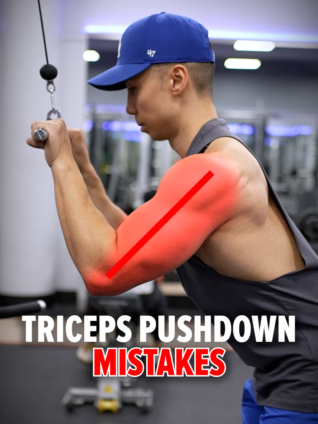 🚫 Stop Messing Up Your Triceps Pushdowns! Here’s how to fix common mistakes: 1️⃣ Avoid a full grip — it causes your elbows to flare. Use a thumbless grip. 2️⃣ Don’t stand upright — lean forward slightly for better leverage. 3️⃣ Keep elbows pinned — don’t let your elbows drift forward. Your upper arms should stay vertical. 4️⃣ Neutral wrists only — no extending at the beginning or bottom; it reduces power and stresses the joints. 5️⃣ Tuck your elbows — flaring shifts tension off the triceps. 6️⃣ Relax your traps — keep your shoulders down to avoid compensating with other muscles. Size & Shred Training program 👉🏻 deltabolic.com (link in bio) #tricepspushdown