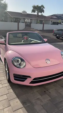 happy world wide volkswagen beetle day 🤍 #fyp #pink #vw #vwbug #beetle #car #pinkcar 