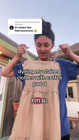 Replying to @bubble_blossom24 find part 1 to see what the clothes originally looked like!  @Folgers Coffee @Aritzia #sustainablefashion 