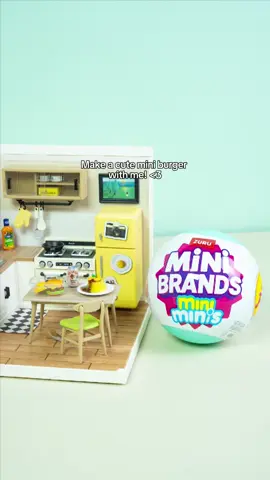 Isn't this just the tiniest burger you have ever seen?! All new Mini Brands Fill the Fridge mini's are too cute! #MiniBrands