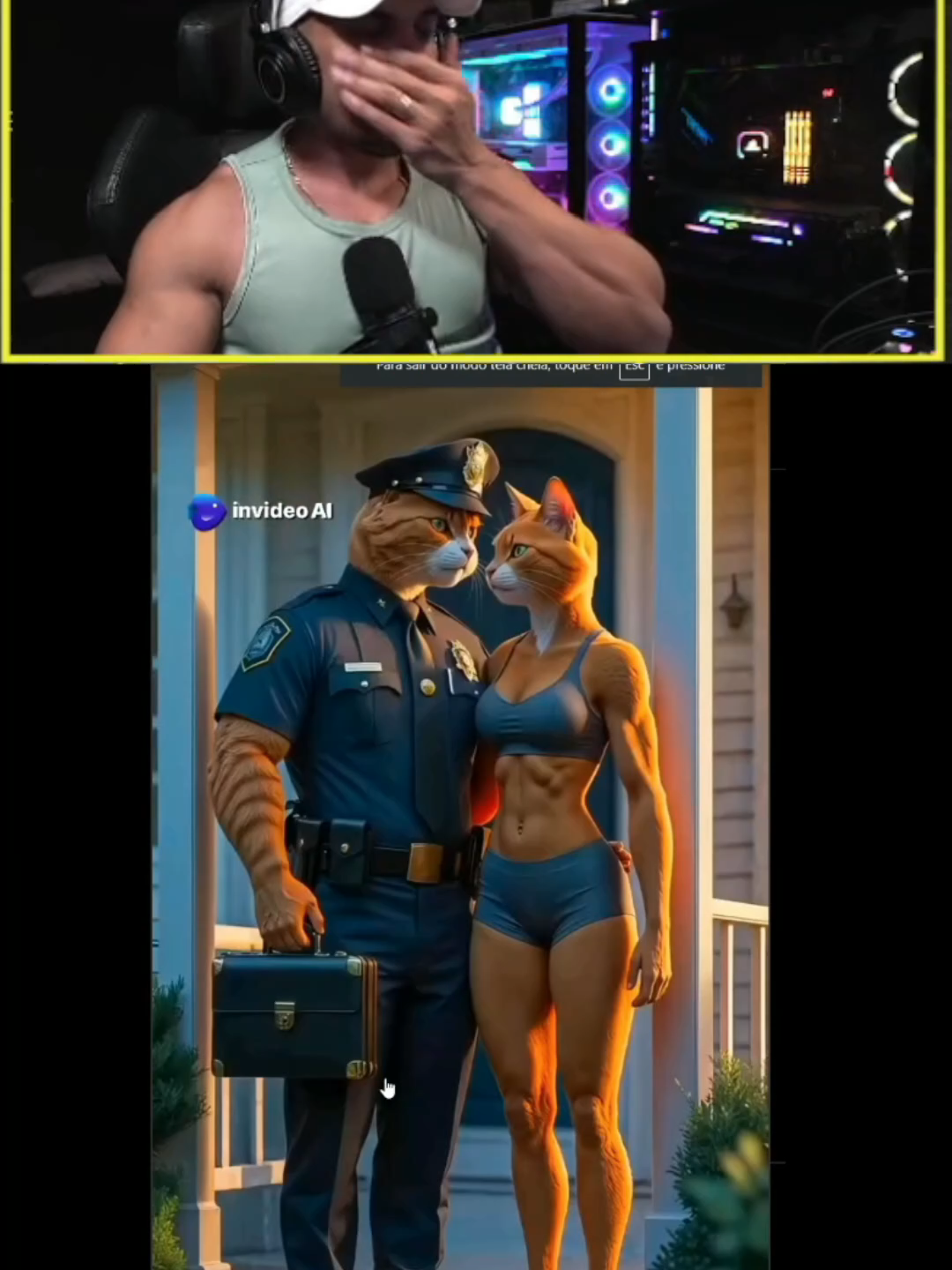 VOCE NAO VAI ACREDITAR KKKKKKKKKKKKKKK MULHER DE POLICIA#hudsonamorim #viralvideos #fyp #IA