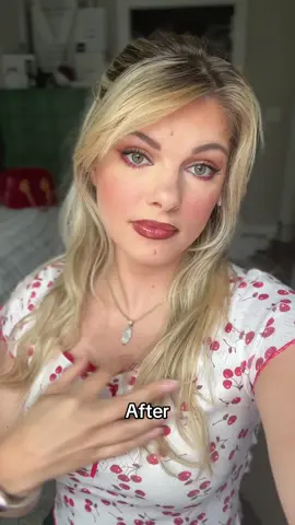 The makeup the during and the after of this cherry makeup look #toofaced #buxom #elfcosmetics #milkmakeup #thebalm @Too Faced @buxomcosmetics @Anastasia Beverly Hills @elfcosmetics @theBalm 