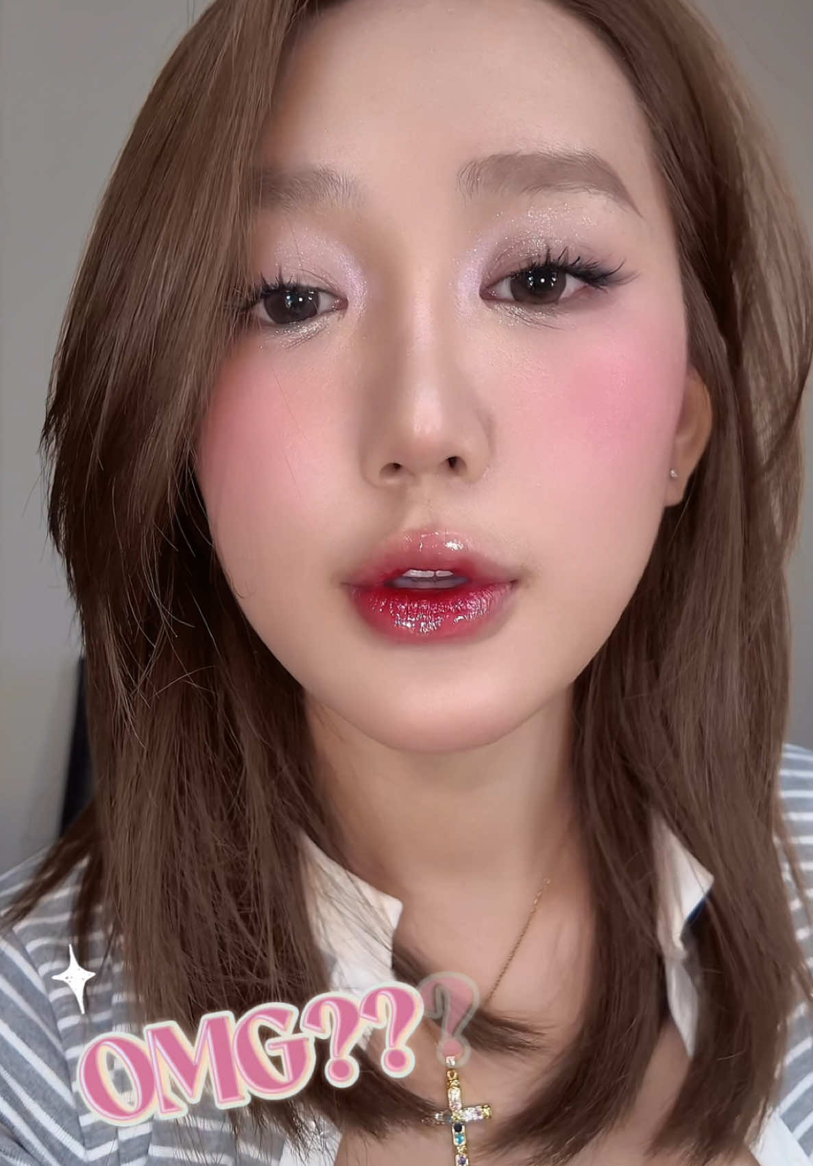 Má hồng kem tone hồng baby 😝💄 #pitrancymakeup 