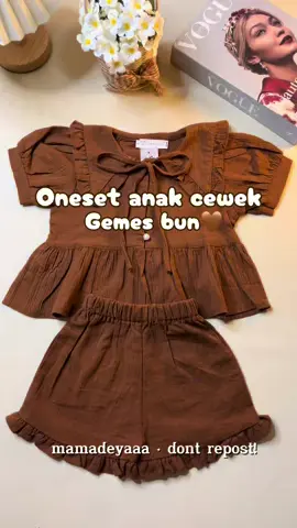 Oneset anak cewek gemes🤎 #onesetanakcewek #setelananakcewek #ootdanakcewek #outfitanakcewek 