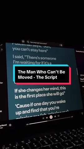 #themanwhocantbemoved #thescript #songlyrics #liriklagu #spotify #foryou #fyp 