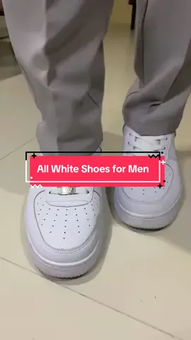 AF1 ALL WHITE SHOES FOR MEN #whiteshoes #af1 #allwhiteshoes #shoesformen #shoeslover #shoesrecommendation #fyp #trending #trendyshoppers 