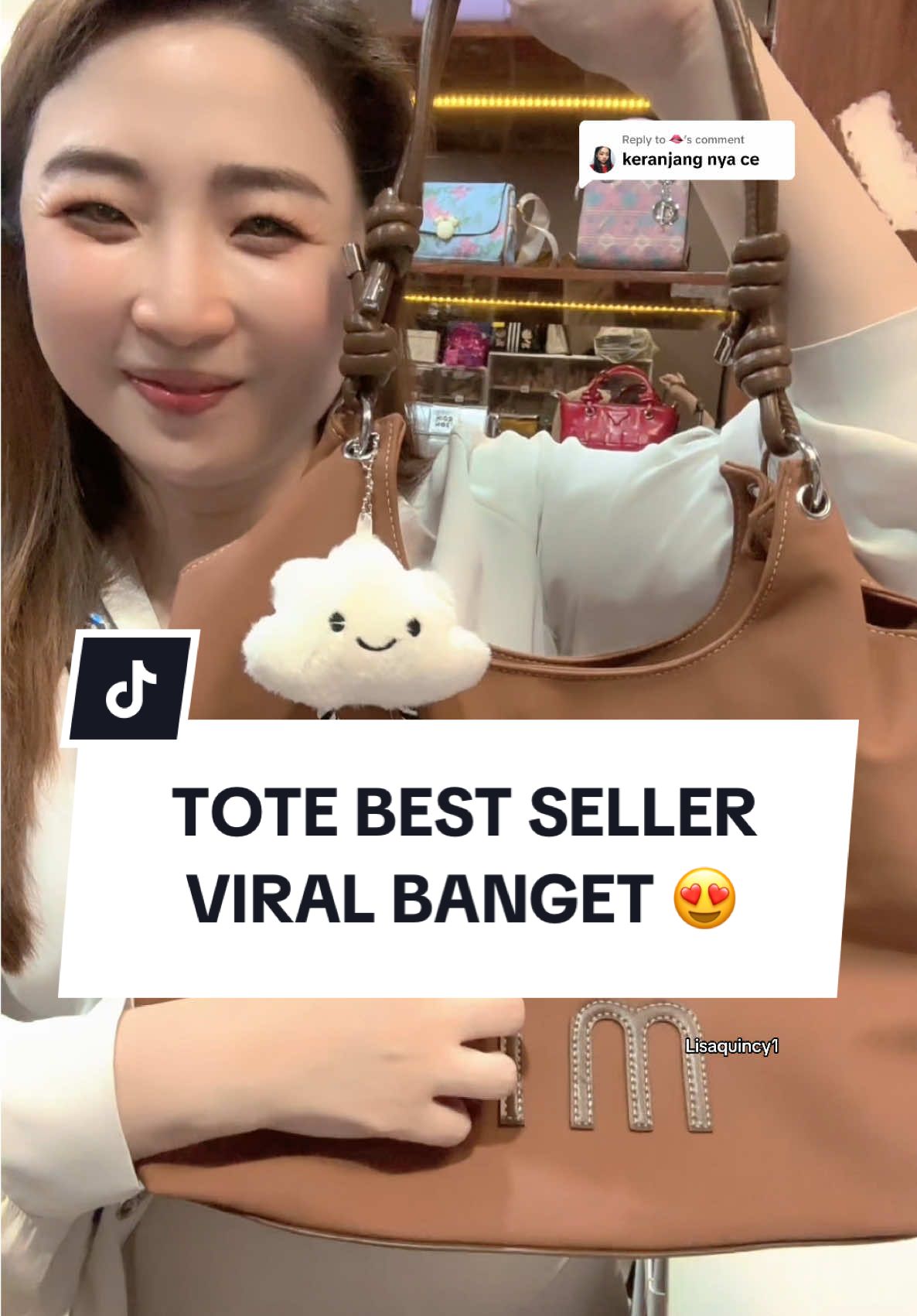 Replying to @🫦 free gantungan asal kamu co payment nya dikeranjang ya la 👌🔥 #fyppppppppppppppppppppppp #totebag #promo #gajiansale #taswanita 
