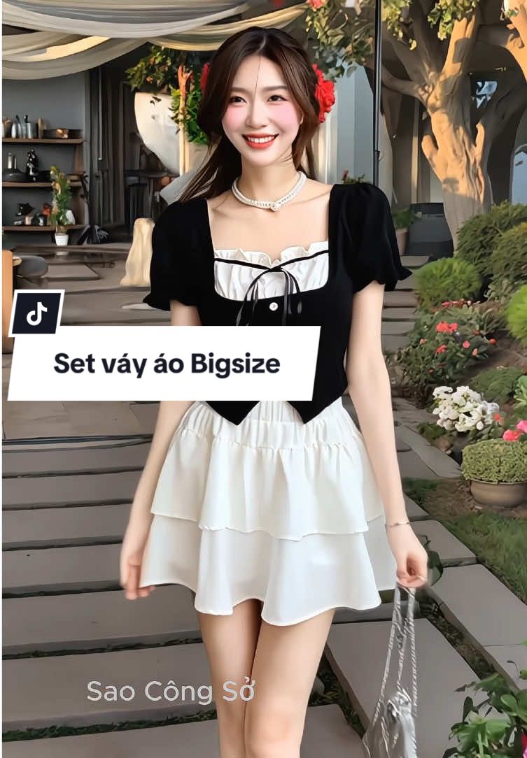 Set váy áo xinh xắn cho nàng mặc đi chơi nè. Set gồm áo cột nơ và chân váy hai tầng ạ. Chất cotton lạnh mềm mại thoáng mát. Có đủ size cho chị em từ 45-85kg nhen #vayxinh #setdonu #setvayao #setdoxinh #TikTokShopThoiTrend #thoitrangnu #xuhuong #saocongso 