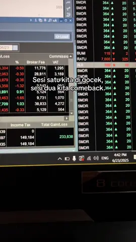 Sesi satu kita di gocek, sesi dua kita comeback. 📈📈 #saham #belajarsaham #scalpingsaham #tradingsaham 