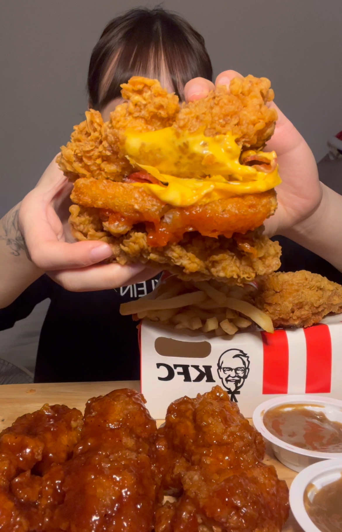 KFC❤️ 징거더블다운, 갓양념 통다리 먹방! #kfc #mukbangeatingshow #eatingasmr #먹방 
