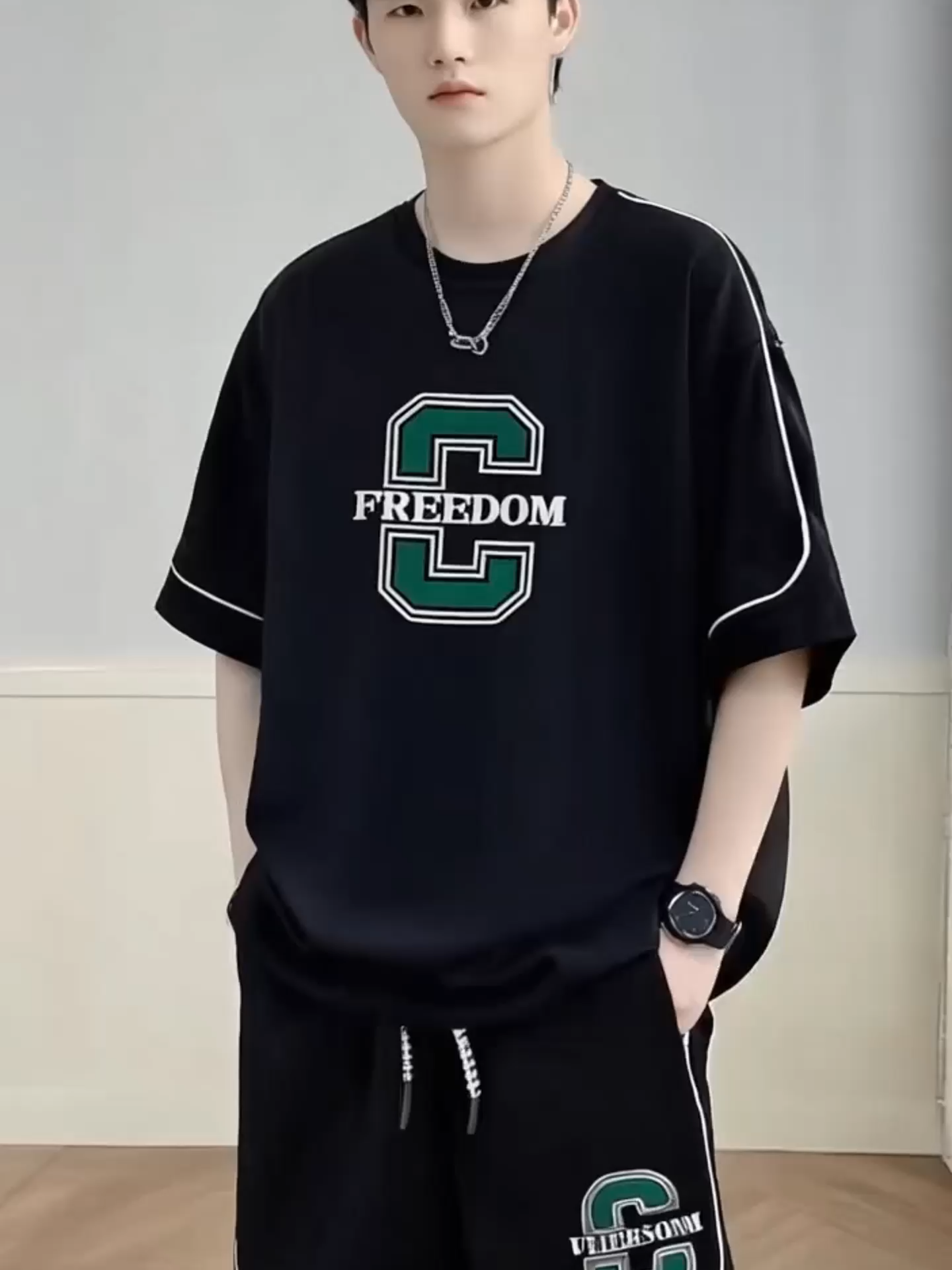 Trời ơi, tin được hong?! Bộ FREEDOM form rộng sale còn 145k  #xuhuong #fyp #foryou #viral #tiktokvn #genz #thoitranghe #he2025 #unisex #funny