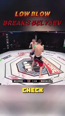 Low Blow Breaks Belyaev🥊🥊#boxing #boxing🥊 #mma 
