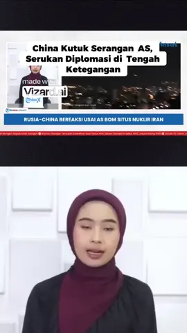 hina Kutuk Serangan AS, Serukan Diplomasi di Tengah Ketegangan