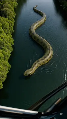 WORLD’S BIGGEST SNAKE SPOTTED IN THE AMAZON 😱🌿  🟢 Fictional scene created with AI for entertainment purposes 🔗 #AIGenerated #AmazonSnake #NotReal #JungleMystery #ViralSnake