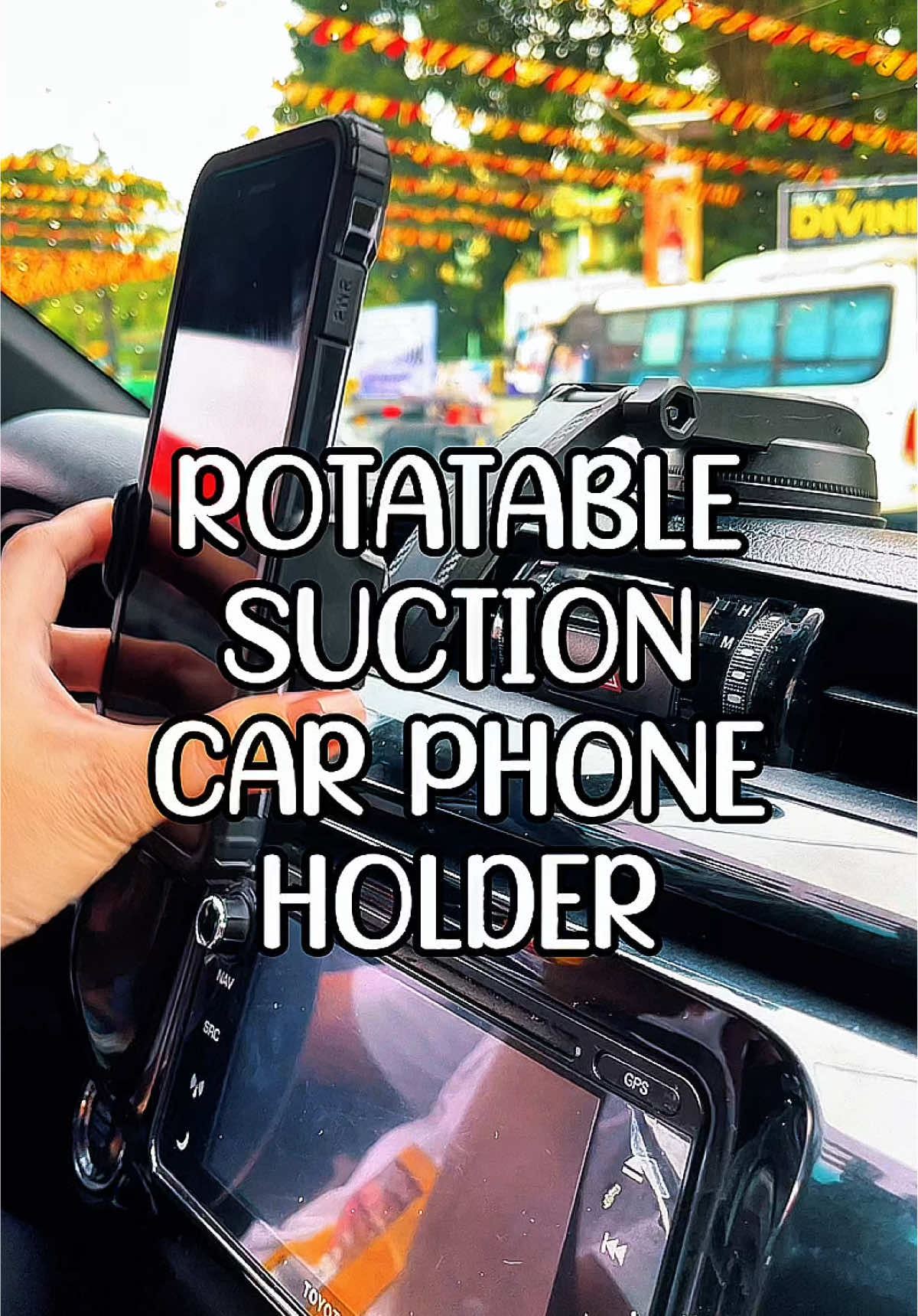 Legit ang lakas ng kapit nitong suction cup car phone holder na to 😍 It really holds my phone even on bumpy roads 💯 #rotatablephoneholder #phoneholder #suction #suctioncup #carphoneholder 