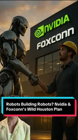 Nvidia + Foxconn want HUMANOID robots building AI servers in Houston. First units could hit the line by Q1 2026. If this works, the robot labor revolution just skipped a few chapters. Would you clock in next to a bipedal bot? ⬇️ Tell us, then follow for daily AI news bites. #Nvidia #Foxconn #HumanoidRobots #AIManufacturing #TechNews #FutureOfWork #Robotics #Houston #SimplyAI