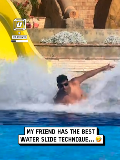 So smooth!! 😲 🛝  🎥: @joe.ashraf59  #UNILAD #waterslide #techniques #skills #wow #woah #water #smooth