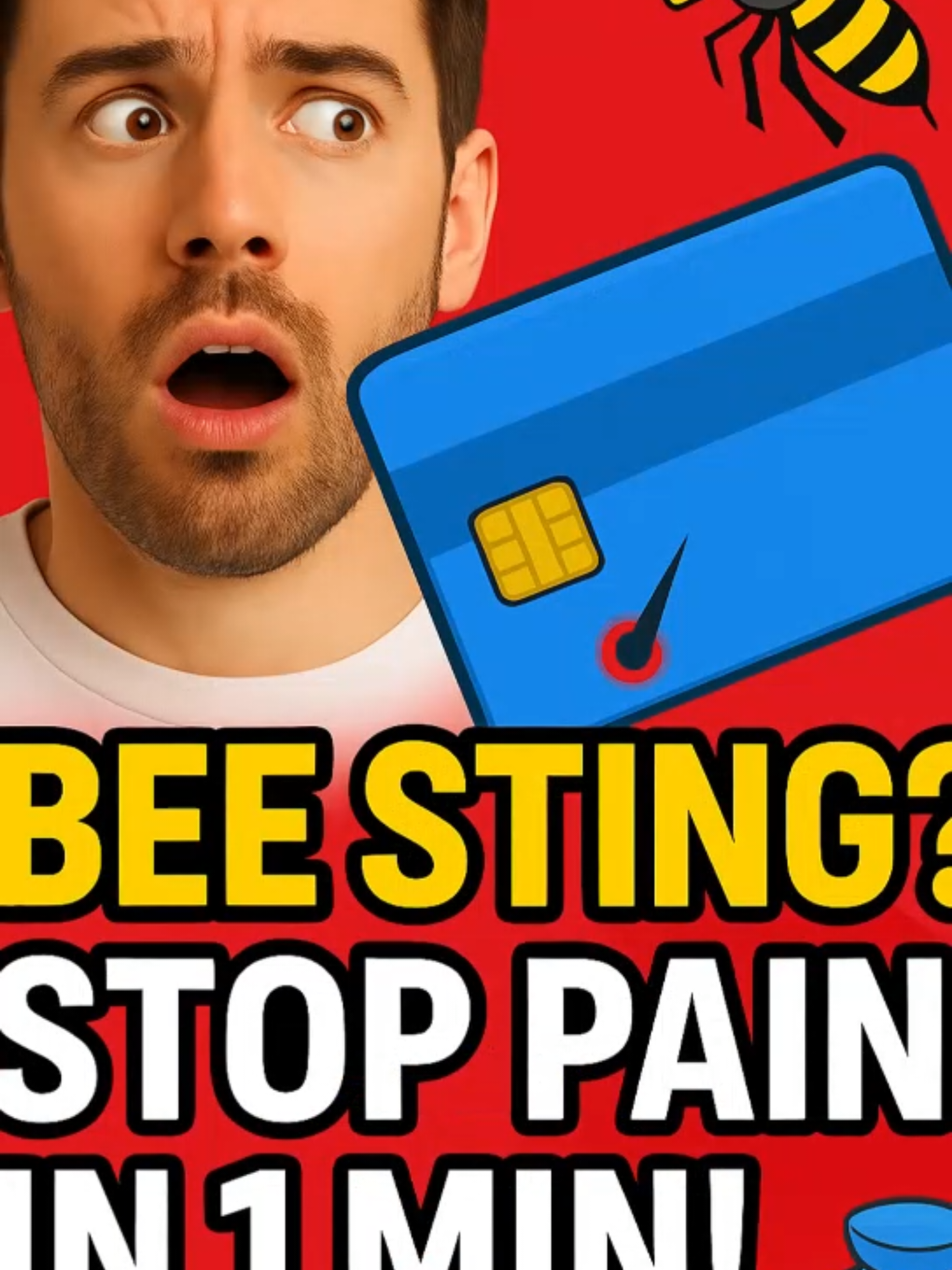 If you ever get stung by a bee, don’t panic! You can actually stop the pain in just one minute. After stinging, bees leave behind a venom sac that keeps pumping venom into your skin. That’s why you should never squeeze the stinger—you could make it worse or cause an infection. Instead, scrape it out quickly using a credit card or a piece of paper. Then wash the area with soap and water, and apply an ice pack for 10–15 minutes to reduce swelling. And of course, if you’re allergic, don’t wait—see a doctor immediately! #fyp #interesting #facts #animals 
