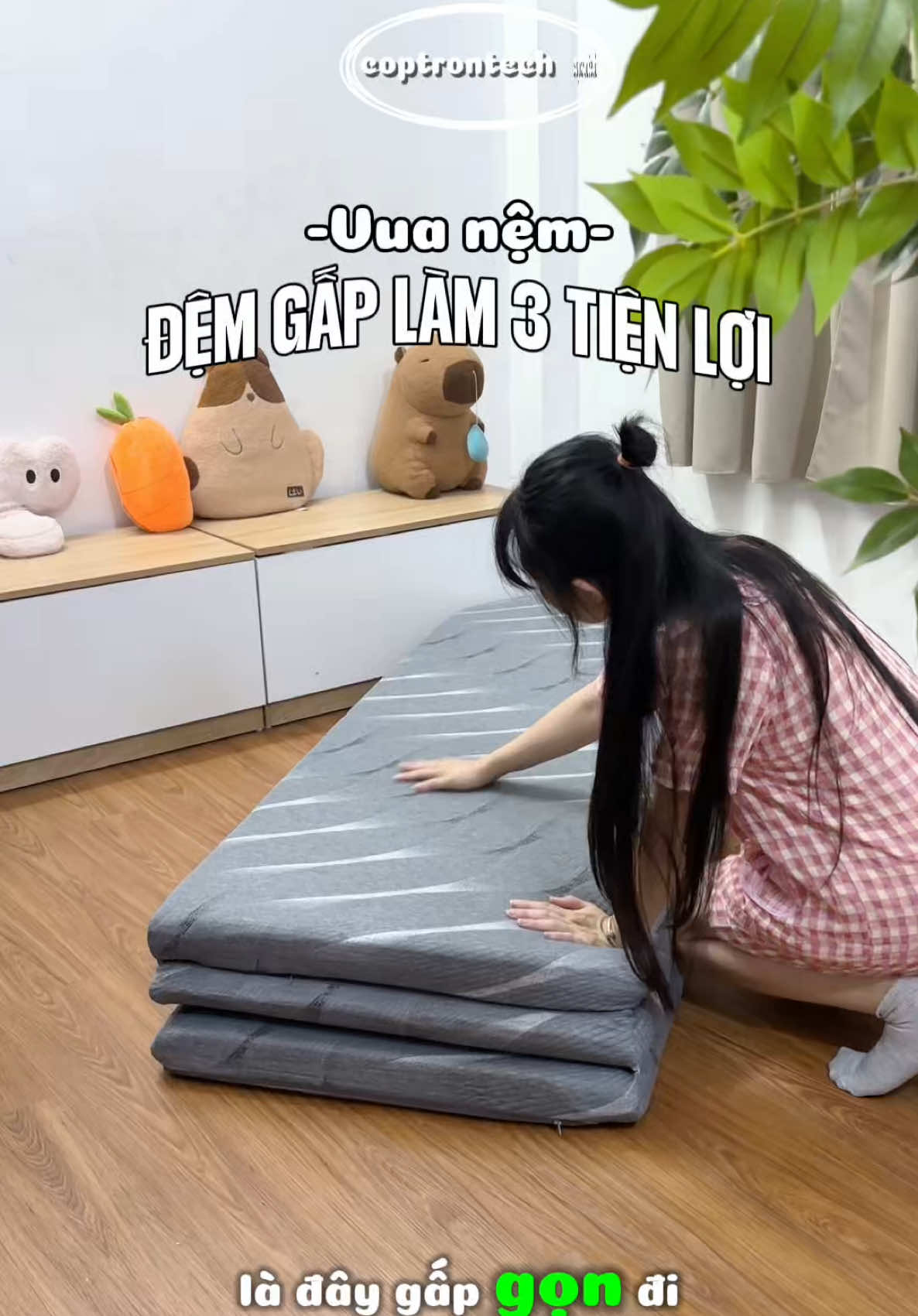 🪴Review nệm tiếp nha cả nhà, đợt này là nệm rất phù hợp học sinh sinh viên hoặc là anh em ở trọ nè. Rất gọn và tiện lợi mà bảo hành tận 10 năm luôn á #vuanem #goodnight #goodnightcore #nemfoam #nemgap3 #goodnightakita #coptrontech 