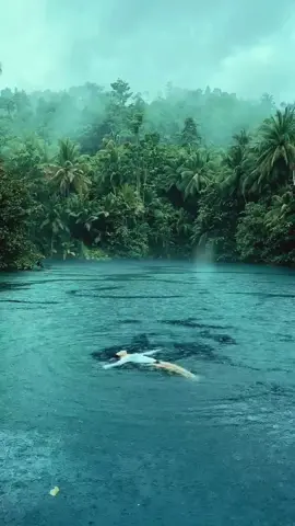 Sometimes healing doesn’t come from fighting the storm.. It comes from learning how to float in the middle of it 💚⛈️ 📍Paisupok Lake, Banggai Islands #heal #tropicalvibes #banggai #paisupok 