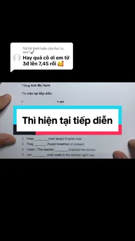 Trả lời @n̂ǝ⅄ ̀ɐן ǝʌoꓶ✔️ thì hiện tại tiếp diễn cho các bạn mất gốc nhé #tienganhmshanh #laygoctienganhmshanh #hoctienganh #matgoctienganh #nguphaptienganh #tienganhchonguoimatgoc 