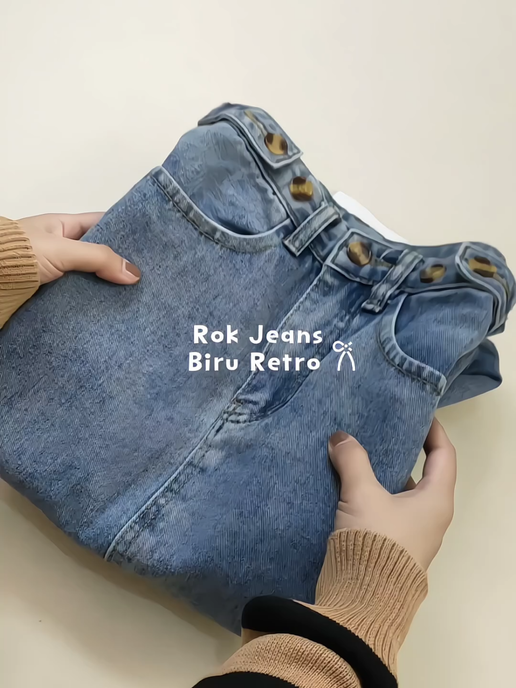 cakepp pwoll 🫶🥹 #rokjeans #rokjeanspanjang #rokdenim #rokkoreanstyle #ootdrok 