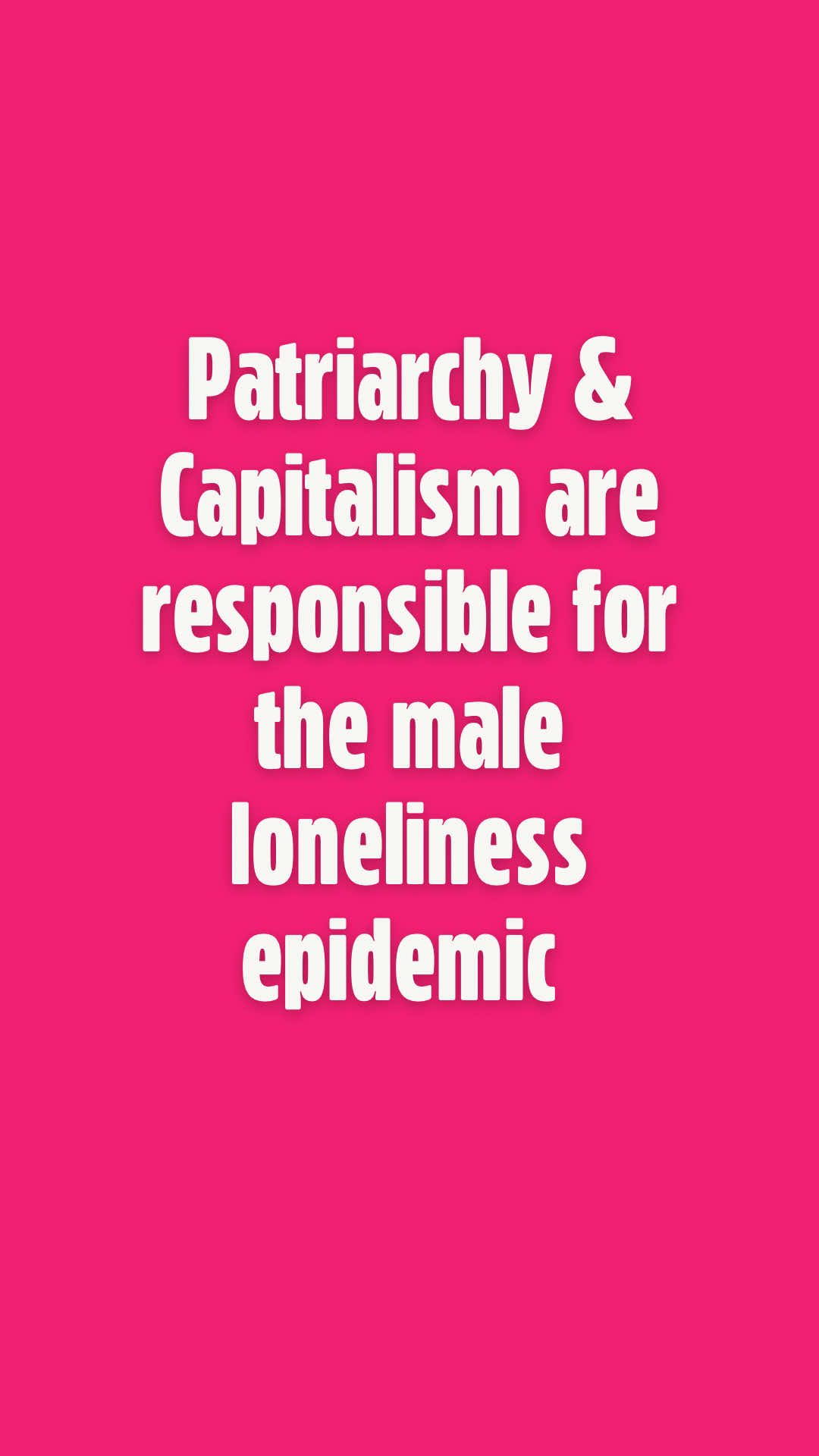The male loneliness epidemic is just another byproduct of capitalism and patriarchy  Under capitalism they are told their worthiness is tied to their productivity  Under patriarchy they are told their worthiness is tied to how well they provide. Neither consider their humanness. Neither consider their emotions or deep longings that need to be expressed. Neither consider their creativity  And as women we can’t continue to blame men for perpetuating a system they were born into without even realizing they are doing it. But men do have to take the first step in wanting to unlearn patriarchal lessons and I show you how to do that while still making a ton of money inside of my program Cleanup Crew. Dm me for your spot  #mensmentalhealth #thoughtleadership #malelonelinessepidemic #thoughtleader 