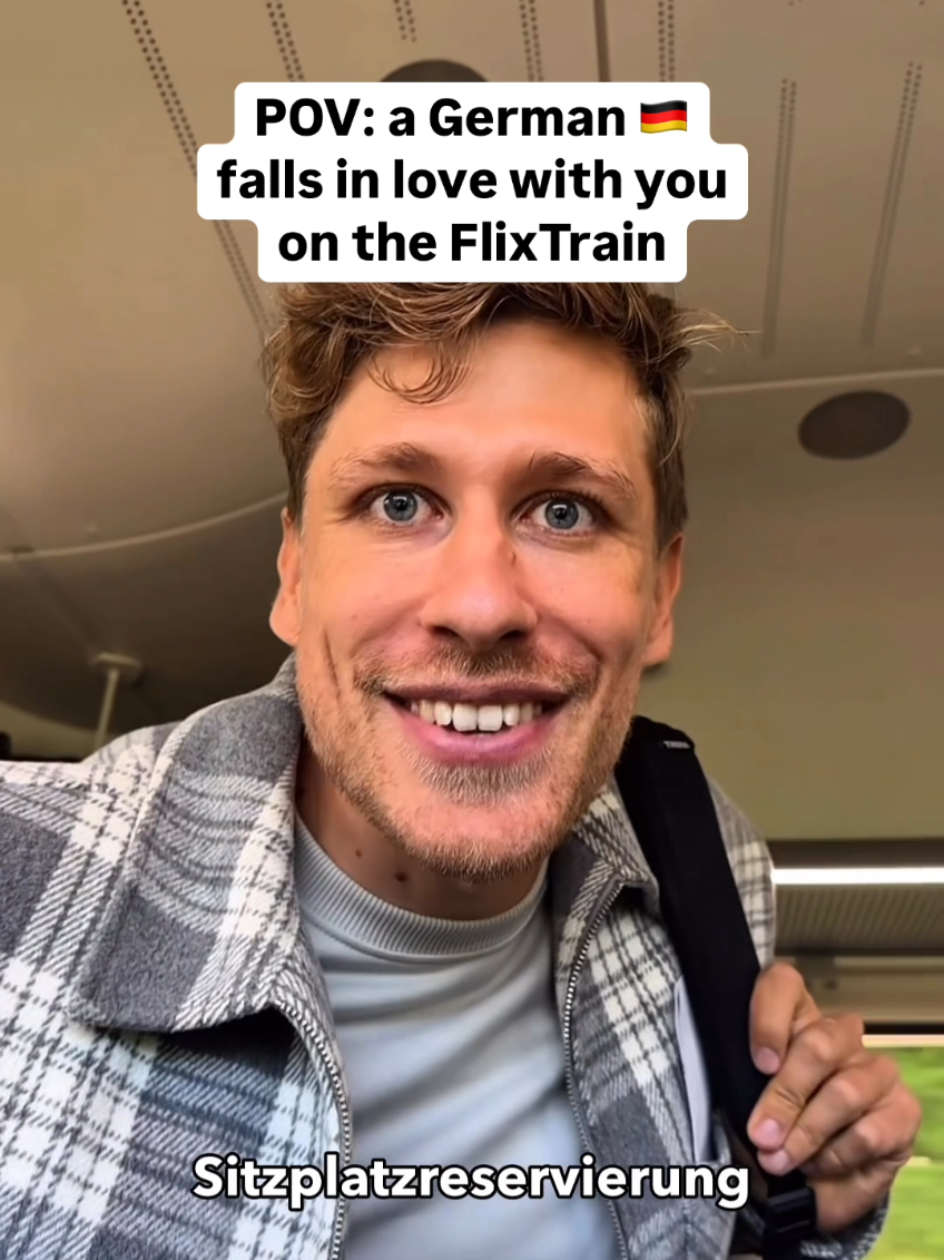 How to tell a German is falling in love with you ✍️💘 @Jannick #flixtrain #flixbus  #datingingermany #sketch #comedy #pov #skit