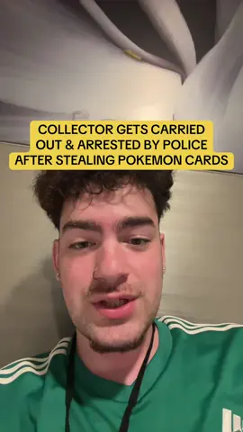 COLLECTOR GETS CARRIED OUT & ARRESTED AFTER TRYING TO STEAL POKEMON CARDS😭😭 #news #pokemoncards #pokemon #pokemontiktok #arrested #pokemoncommunity #pokemontcg #cards #cardshow #tradingcards #tcg #fyp #foryou 