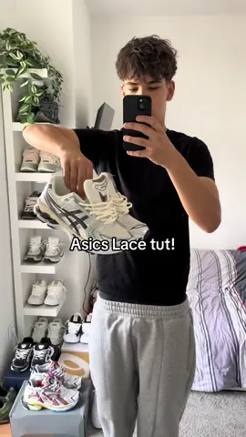 👟 from @Rsnow_4U Easiest way to lace Asics Gel Kayano 14! #fyp #shoe #lace #tut #asics #kayano #lacingtutorial 