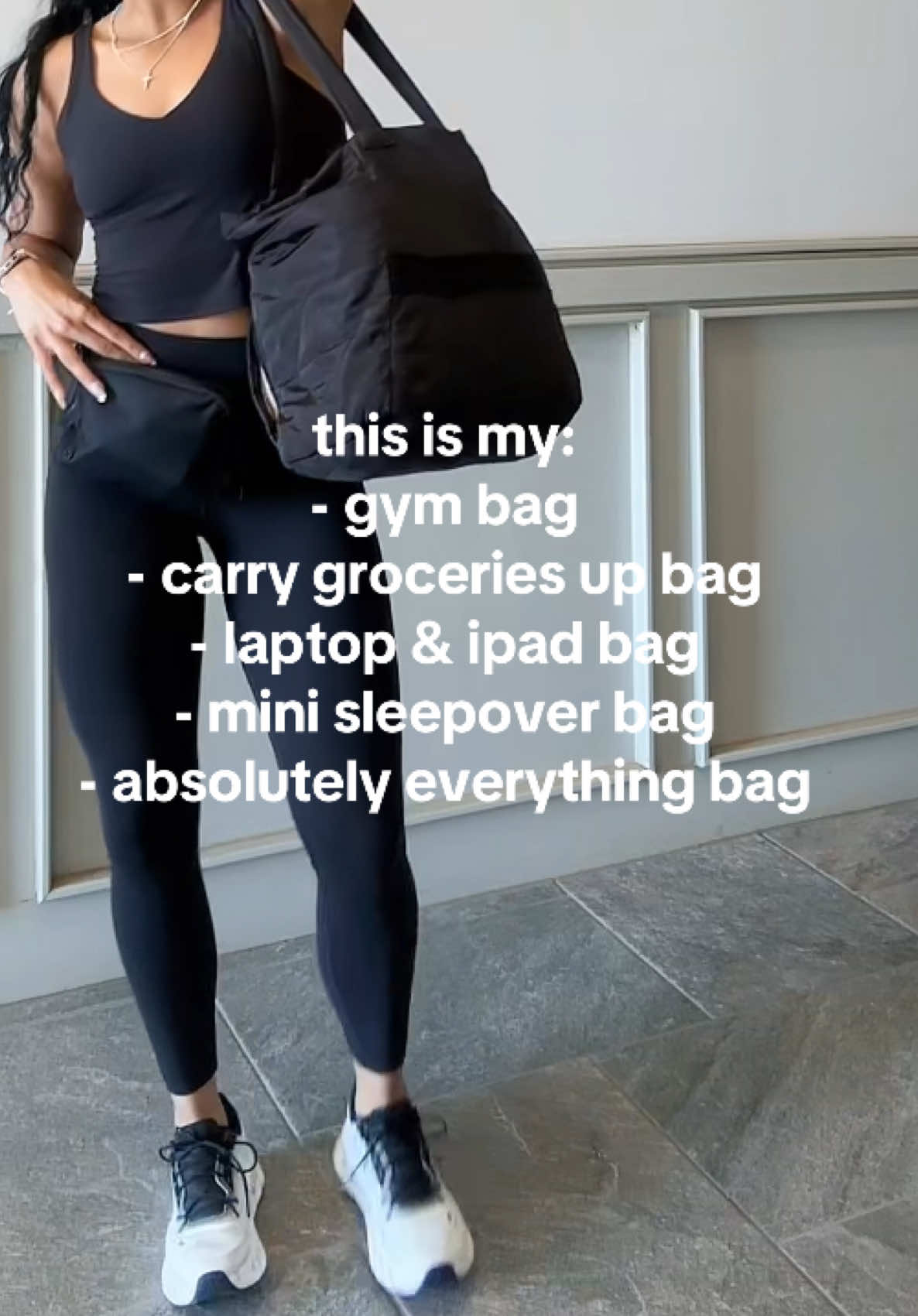 I love this bag so much and I use it for EVERYTHING. It has so many pockets. At this current moment I’m carrying groceries, my camera, mini mics, my beats, a tripod, water bottles, and makeup. Everything I needed for my outings this morning. #bags #bag 