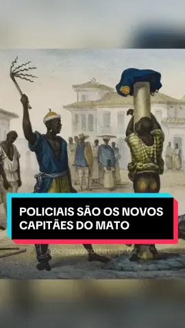 A Polícia Militar brasileira é uma herança da escravidão. Quando foi criada, no século 19, passou a cumprir a função que antes era dos Capitães do Mato: a de perseguir, capturar e oprimir outras pessoas negras e pobres escravizadas – como eles. #FimDaPM