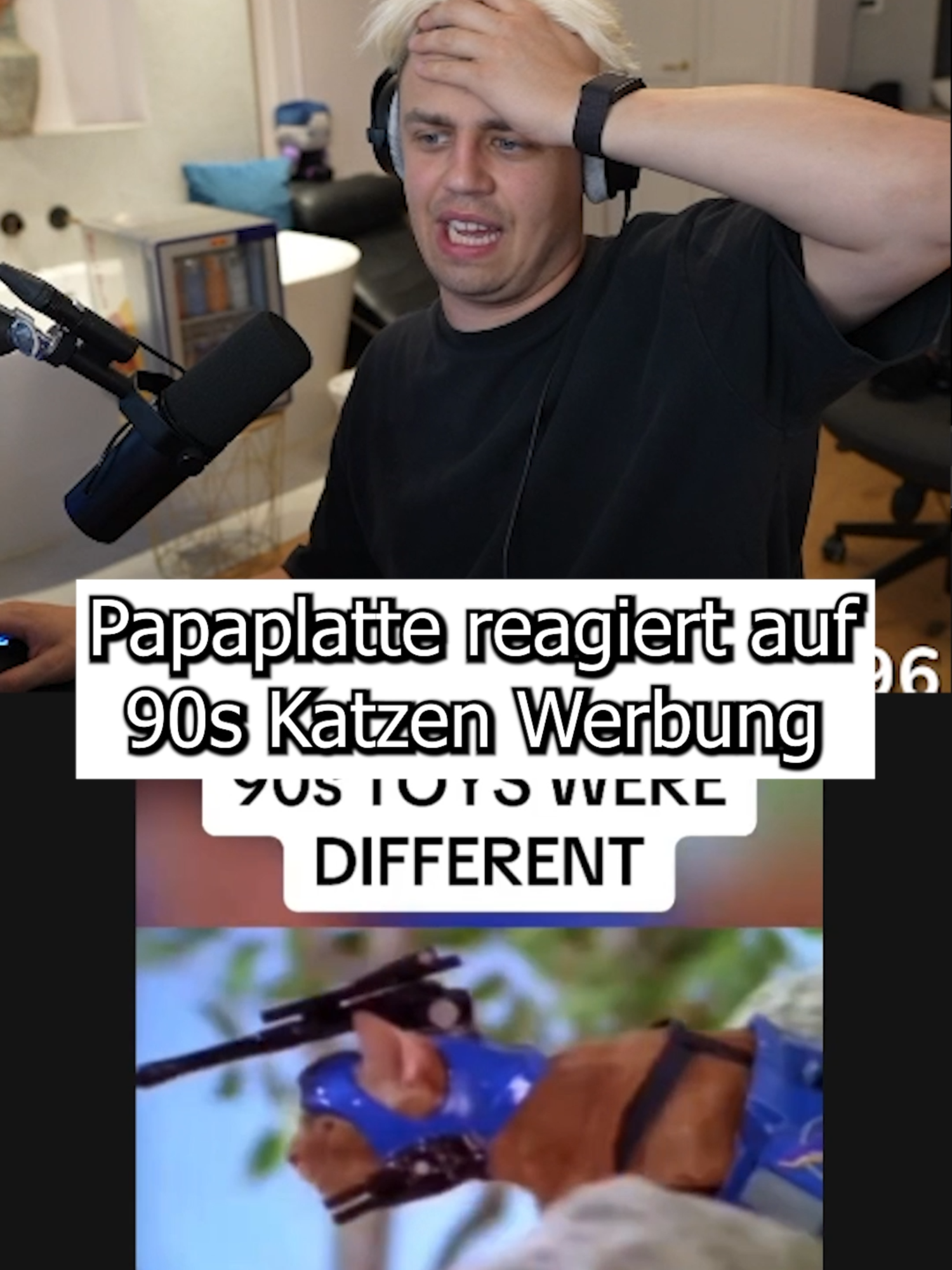 Papaplatte reagiert auf 90s Katzen Werbung 😂 #papaplatte #papaplatteclips #papaplattememes #fyp