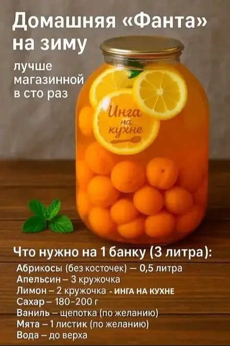 #фанта #домашняяфанта #лимонад #компот #рецепт