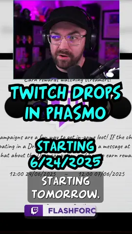 Twitch drops are coming to Phasmophobia!!! #phasmo #phasmophobia #twitchdrop #phasmophobiagame 