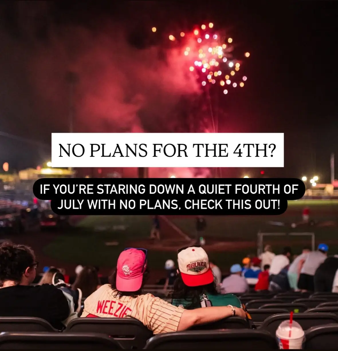 If you enjoy getting out on the 4th of July and soaking up the festive energy and fun (I know I sure do!), consider this outing right here in Madison if you don’t have plans yet! @Trash Pandas is hosting its Fourth of July Fireworks Extravaganza from 5:30 to 9 p.m., and iIt’ll be laid-back family fun, perfect for bringing your out-of-town company to or enjoying-9pm, and it’ll be laid-back family fun, perfect to bring your out-of-town company to or enjoy with your local besties! Food, activities, and great fireworks will all be available taken care of for you! You’ll find BBQ, chicken wings, snowcones, Blue Bell ice cream and much more available forto purchases, while activities include inflatables, yard games, various vendors to check out, and more. Dylan Johnson of the Alabama Heathens will be performing live music! The Trash Pandas’ away game will be streaming live on the giant video board, so you’ll still get to watch baseball! Enjoy one of the best fireworks displays in North Alabama, and you won’t have to deal with any parking issues since parking on site is free for those attending the event! Kids 12 and under are free, and adult tickets are just $12.40 each (which includes fees). Parking is easy and right on-site.  TPTIX.COM