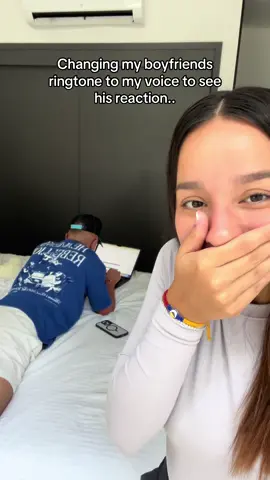 He was so embarrassed 🤭 @ClipTone #cliptone #funny #boyfriend #cute #couple #Relationship #fyp 