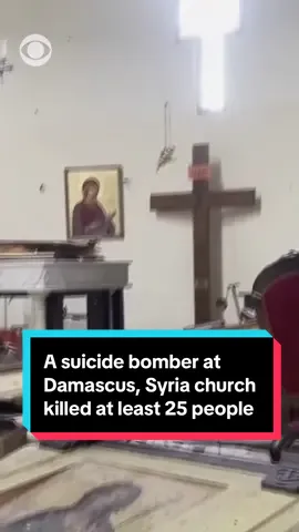 A suicide bomber in Syria opened fire then detonated an explosive vest inside a Greek Orthodox church filled with people praying on Sunday, killing at least 26 and wounding 63 others. #syria #christiantiktok #christian #church #middleeast #attack  No group immediately claimed responsibility Sunday. Syrian Interior Ministry spokesman Noureddine Al-Baba said that their preliminary investigation points to the extremist Islamic State group, adding that ISIS and remaining members of the ousted Bashar Al-Assad government are trying to destabilize Syria.