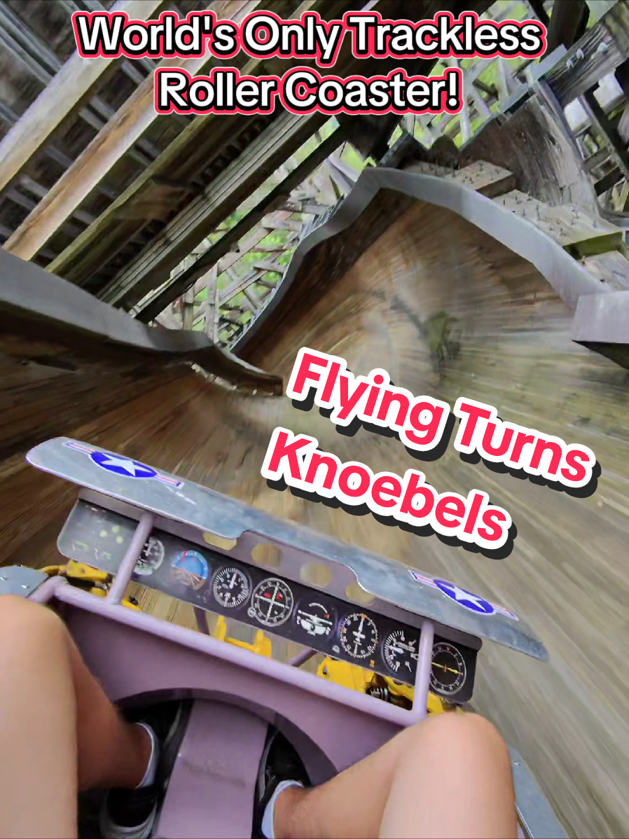 Would you ride this trackless roller coaster? The Flying Turns at Knoebels is the only one of its kind in the world! It's a very unique riding experience controlled just by gravity! This golden ticket award winner is located in Elysburg, Pennsylvania! @Knoebels #coaster #travel #themepark #amusementpark #rollercoaster #thrill #ride #Summer #fun #knoebels 