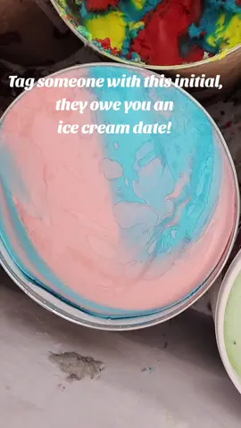 Tag someone with this initial, they owe you an ice cream date! #yum #icecream #joesdairybar #joesdairybarandgrill #cottoncandy #date #tag 