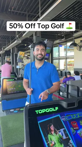 50% off Topgolf every Monday to Thursday all summer! ⛳️ #topgolf 