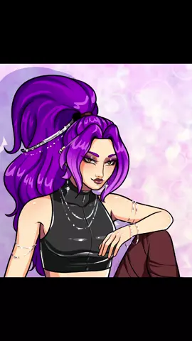 Violet is the dazzling new addition to Cirque Dú Strange, the circus led by the person known only as the Ringleader. She sings, entrancing everyone with her fabulous voice!  (this looks may or may not have been inspired after watching KPop Demon Hunters, mixed with her original look)  #kpopdemonshunters #singer #violet #ocartists #ocartistsoftiktok #ocart #oc #artistsoftiktok #circus #theringleader 
