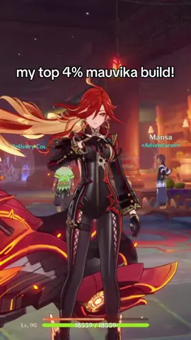 my somehow top 4% mauvika build? #viral #fypツ♡❦࿐foryoupageシ༄🖤 #genshin #genshinimpact34 #mauvika #xilonen #genshinbuilds 