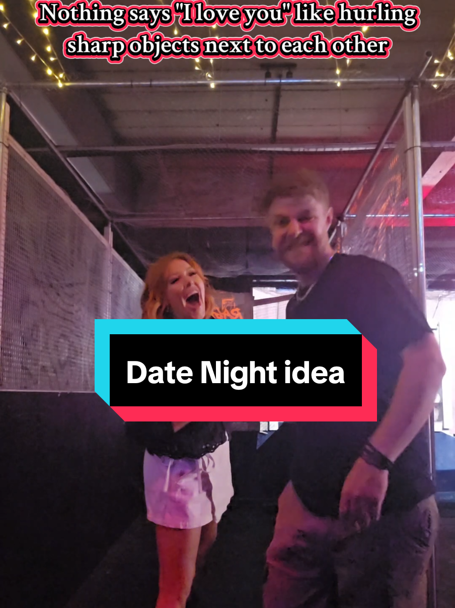 Looking for your next date idea then here's your sign to go axe throwing!  As parents, especially those with additional needs children, it's hard to get a few hours off. It's hard to find the time to connect as a couple and not be Mum and Dad. We've had one meal out together in probably 18 months. Possibly longer. There was no honeymoon after we got married. There's been no weekends away Who knew that some axe throwing, playful insults and a kiss was all it takes to like each other again? 🤣 #datenight #axethrowing #datenightideas #senparentsoftiktok #senparents 