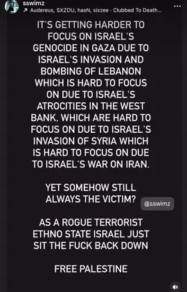 Free Palestine🇵🇸🇮🇷.. Iran has a right to defend itself .. that's the line, isn't it zioshits ? You reap what you sow you evil murderous belllends #gaza #westbank #freepalestine #palestine #lebanon #yemen #syria #endtheoccupation #endtheapartheid #iran