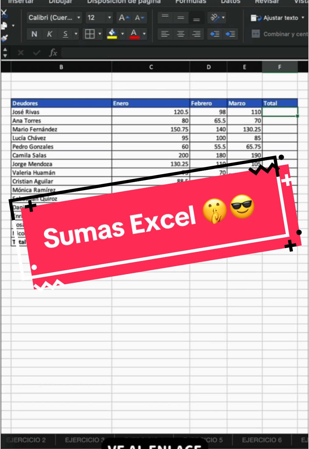 Atajo sumas Excel 🚨#DominaExcel #exceltips #excel #exceltutorial #excelpro #exceltricks #tutorial 